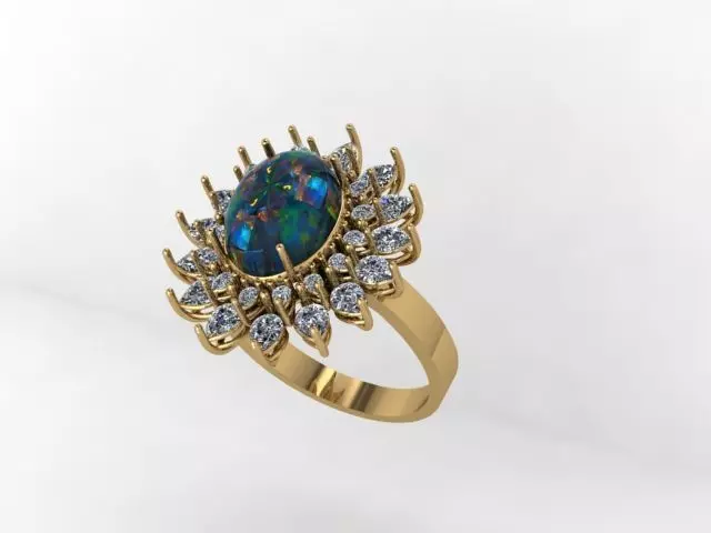 opal Ring 3D print model