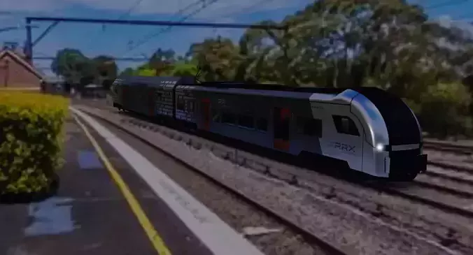 Siemens Desiro RRX Electric Train 3D Model Low-poly 3D model