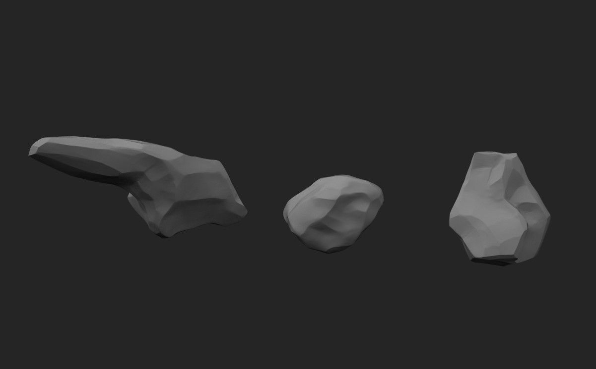 Full Stylized Cave Set  Low-poly 3D model_9