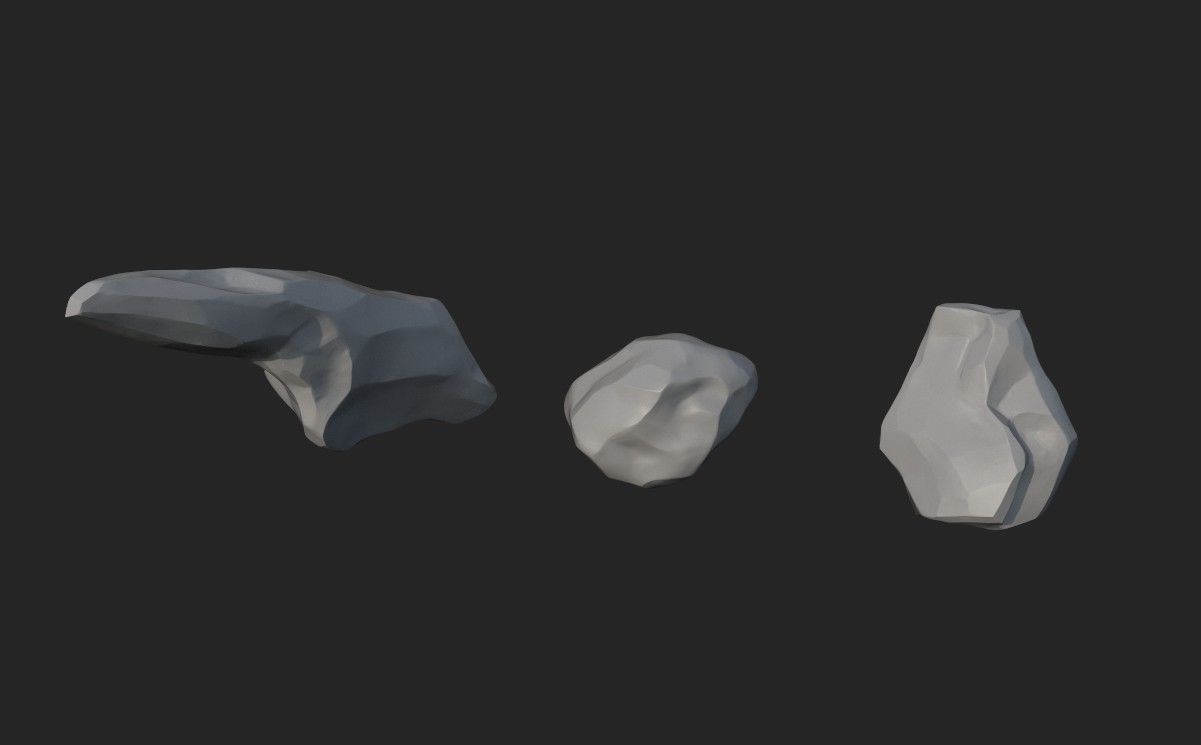 Full Stylized Cave Set  Low-poly 3D model_6