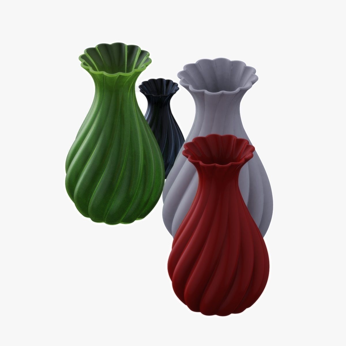 Flower Vase 3D print model_3