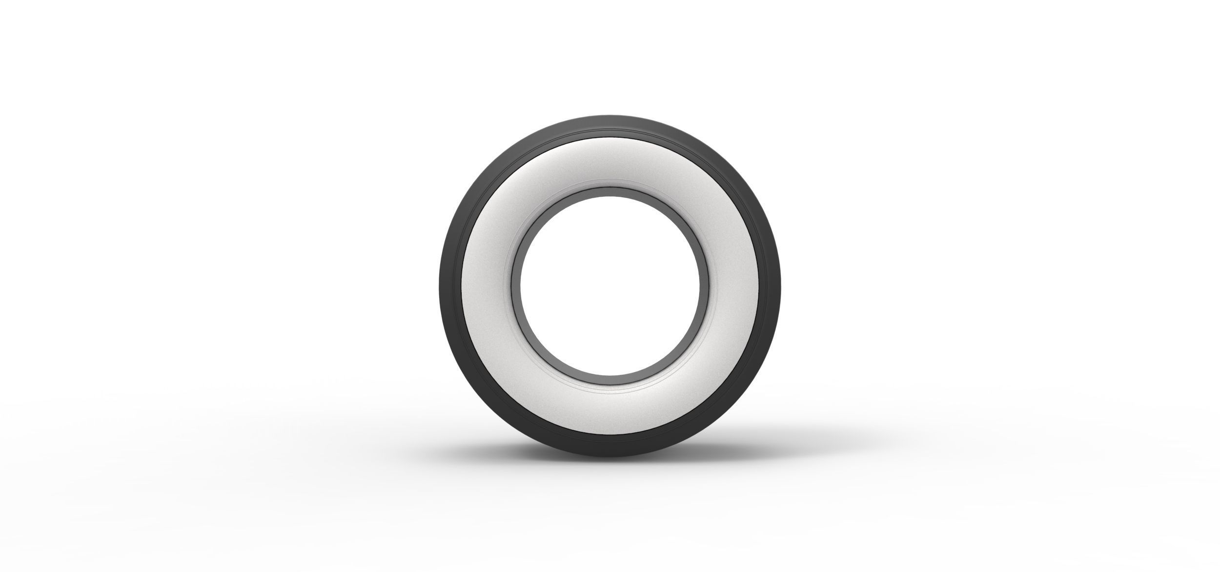 Whitewall race tire Scale 1 to 25 3D print model_4