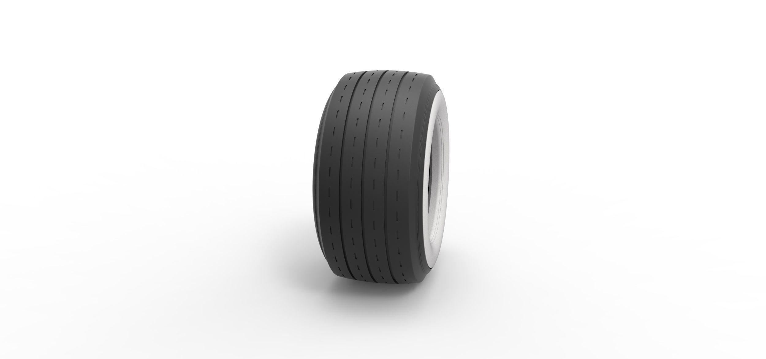 Whitewall race tire Scale 1 to 25 3D print model_2
