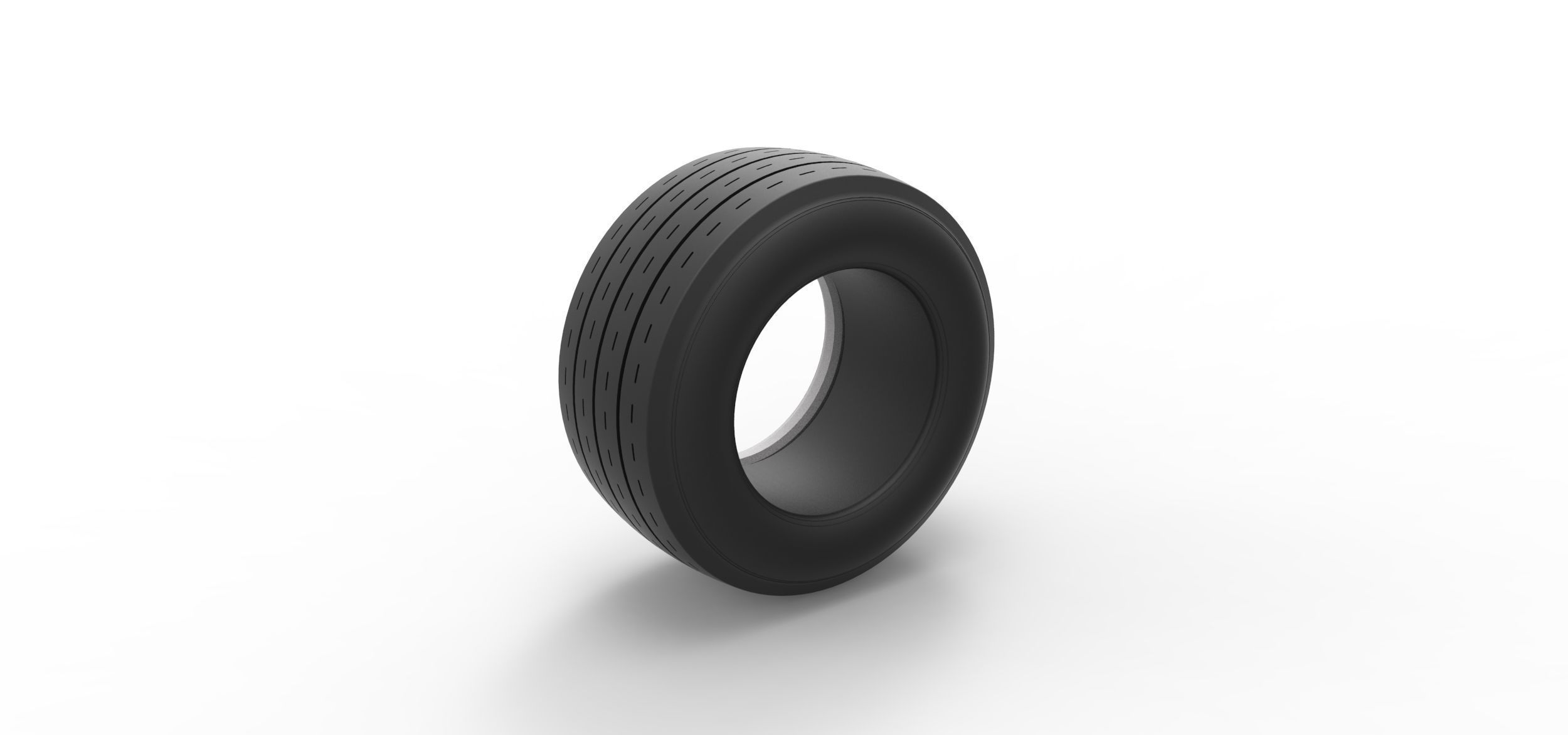 Whitewall race tire Scale 1 to 25 3D print model_7