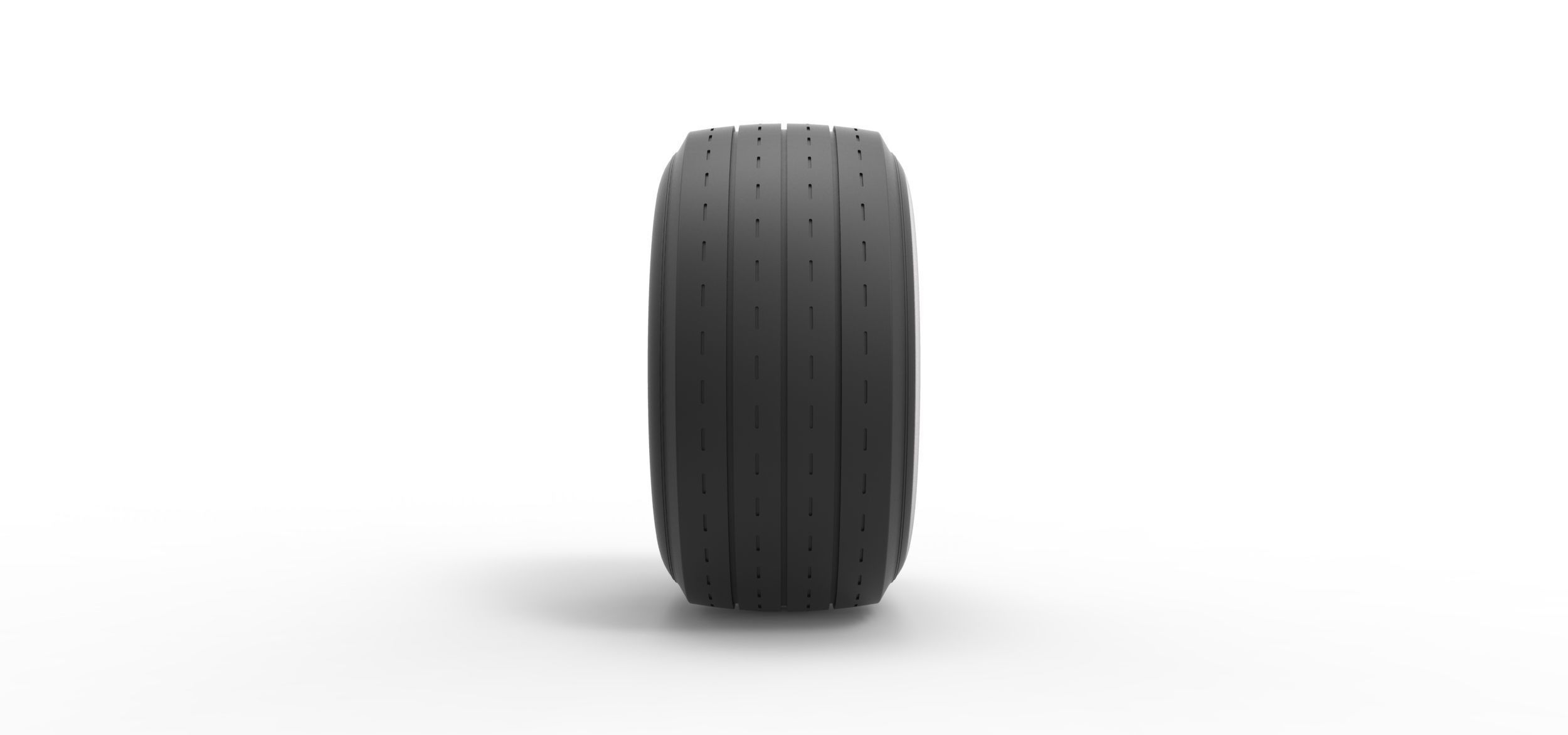 Whitewall race tire Scale 1 to 25 3D print model_3