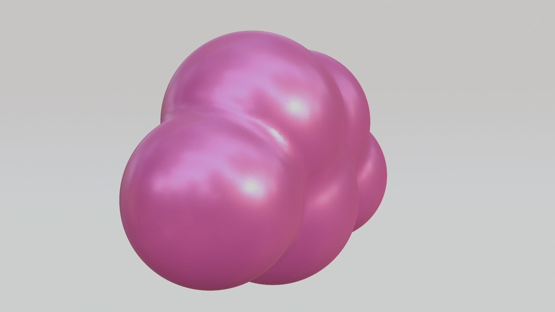 Pink Cloud  Low-poly 3D model_2