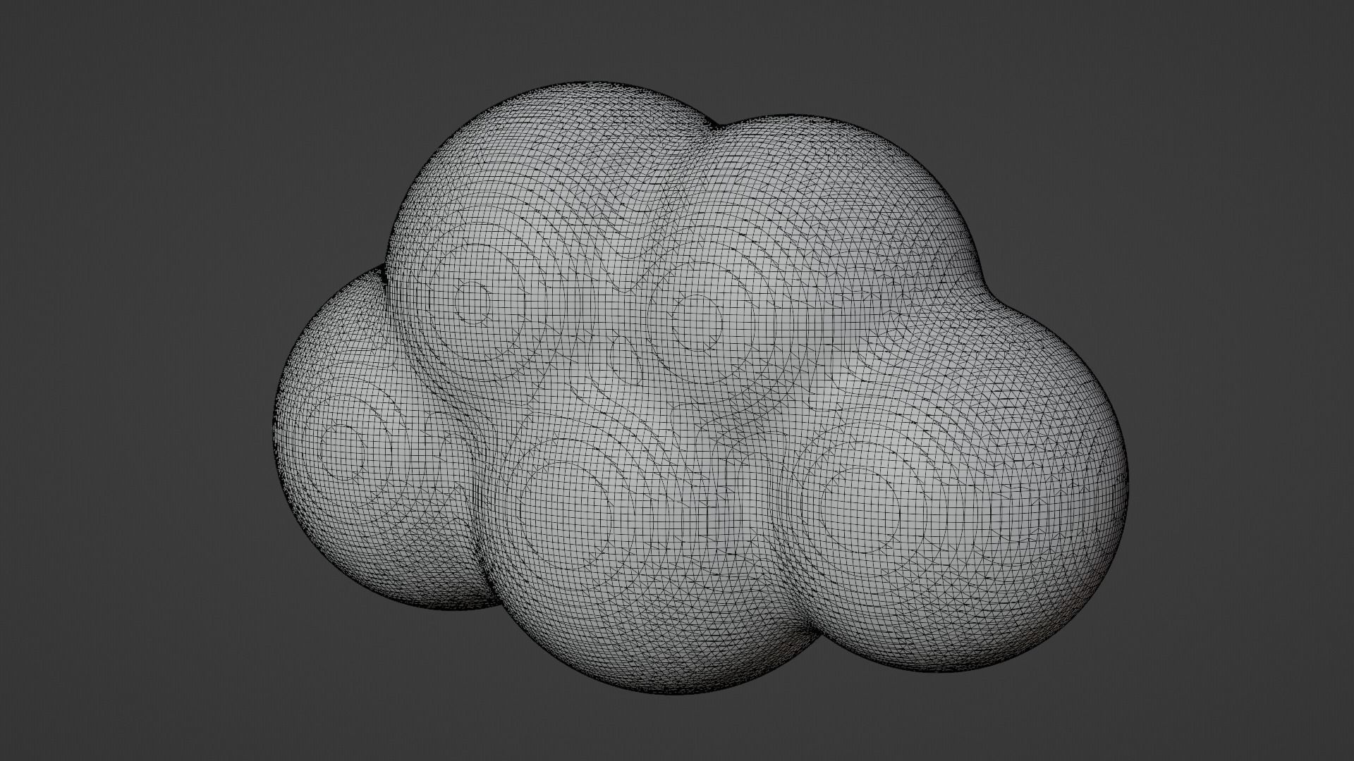 Pink Cloud  Low-poly 3D model_14