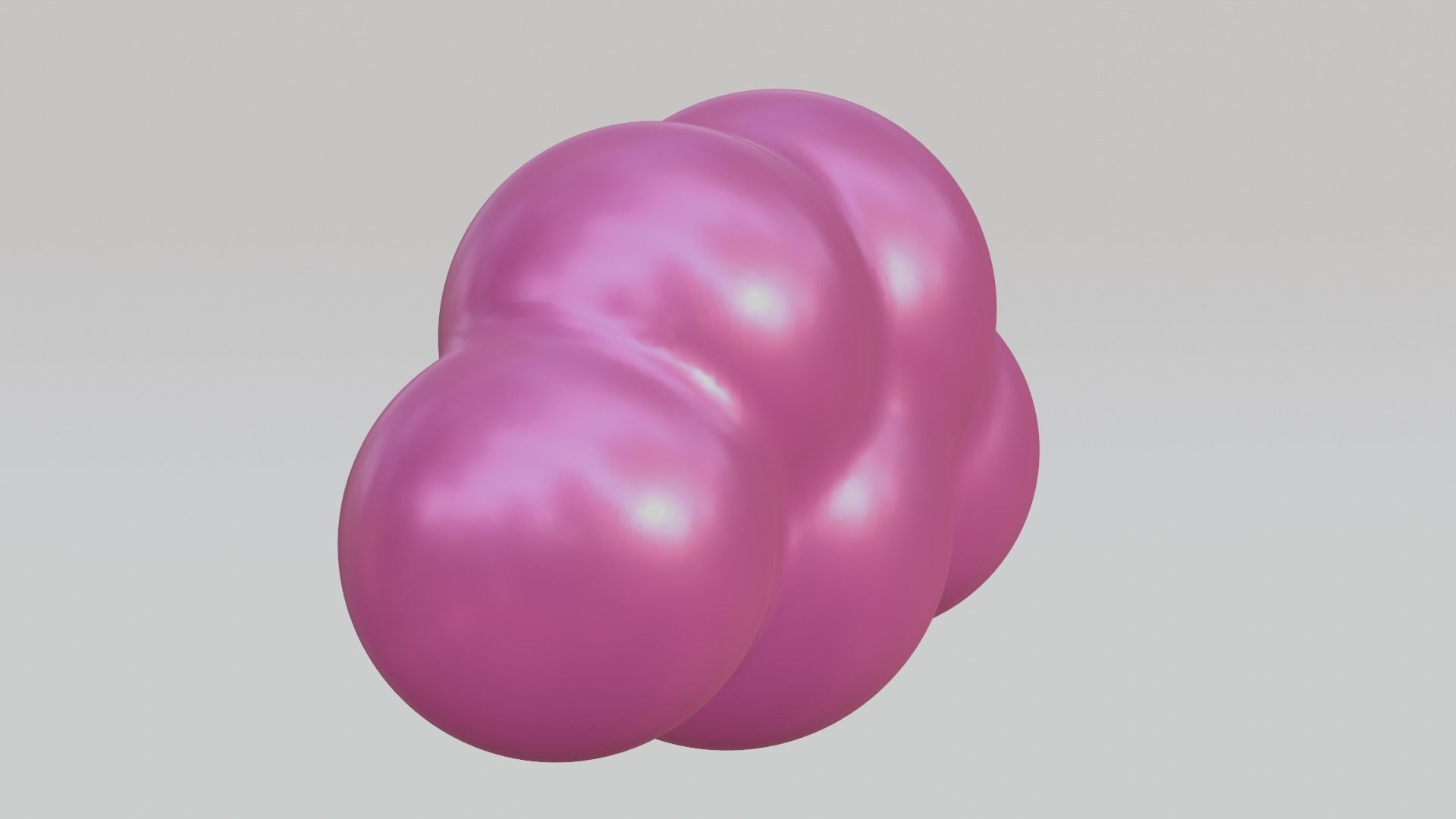 Pink Cloud  Low-poly 3D model_7
