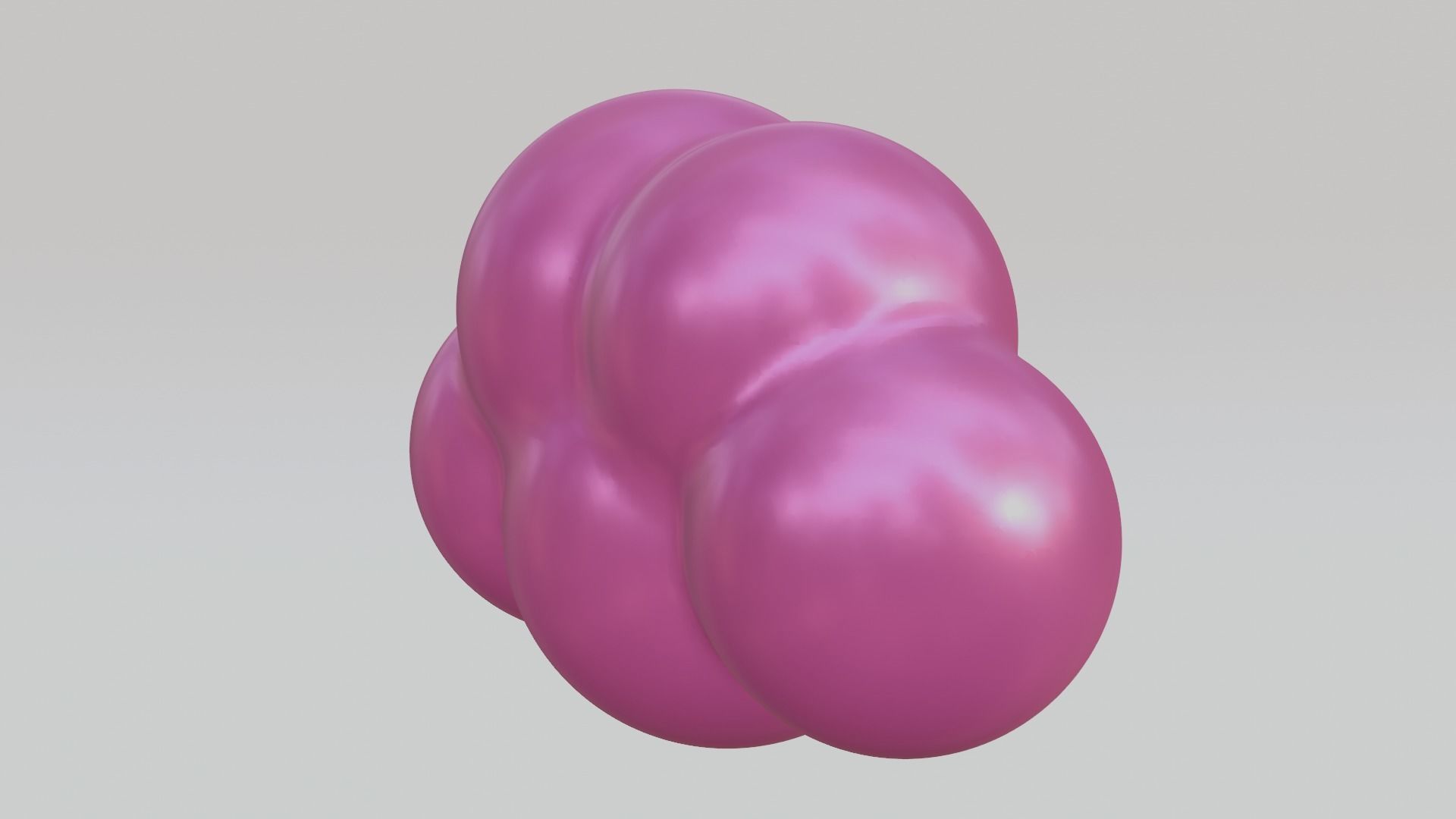 Pink Cloud  Low-poly 3D model_11