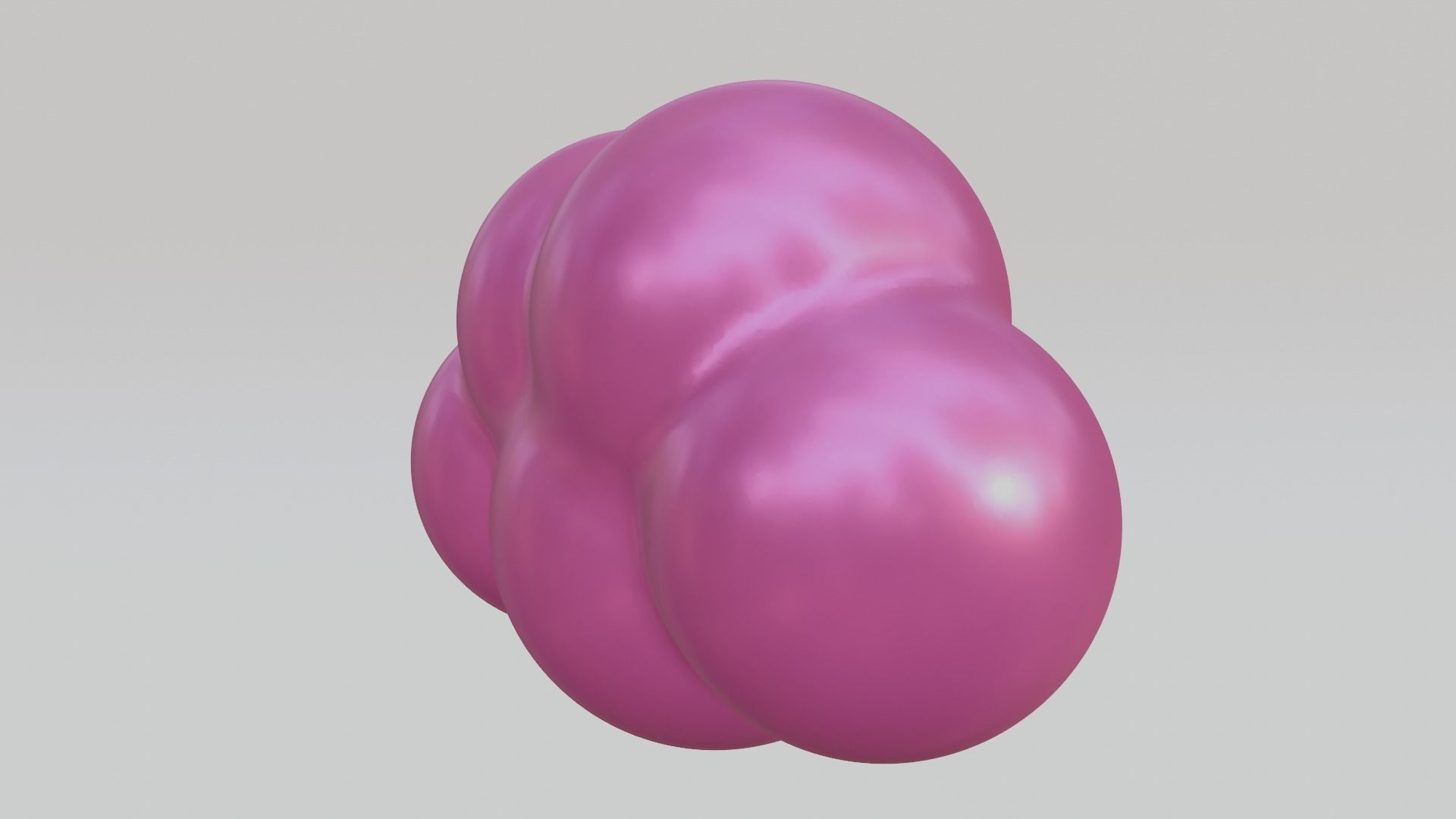 Pink Cloud  Low-poly 3D model_4