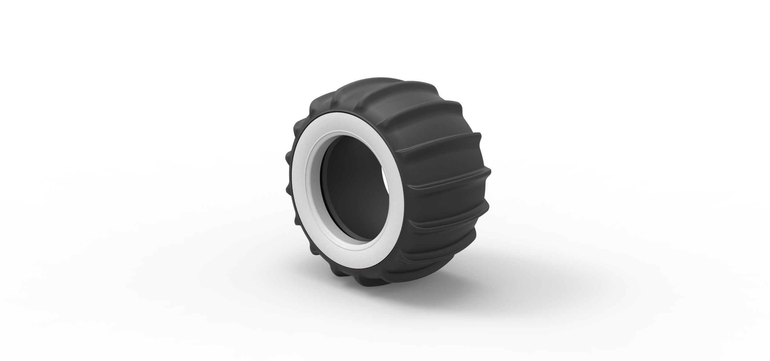 Dune buggy Whitewall rear tire Version 1 Scale 1 to 25 3D print model_6