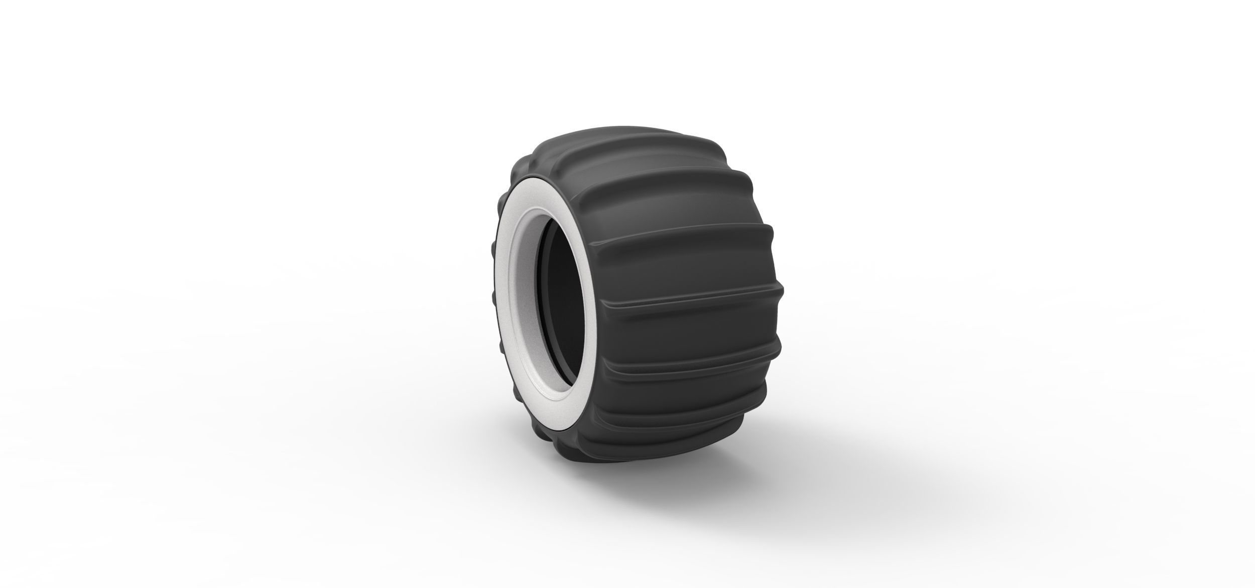 Dune buggy Whitewall rear tire Version 1 Scale 1 to 25 3D print model_7