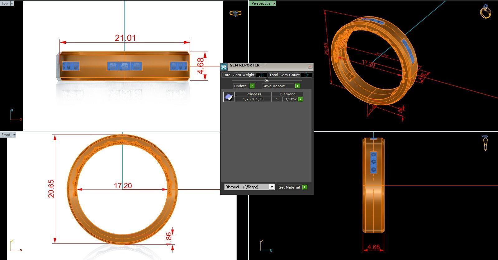 Band Ring 177 3D print model_6