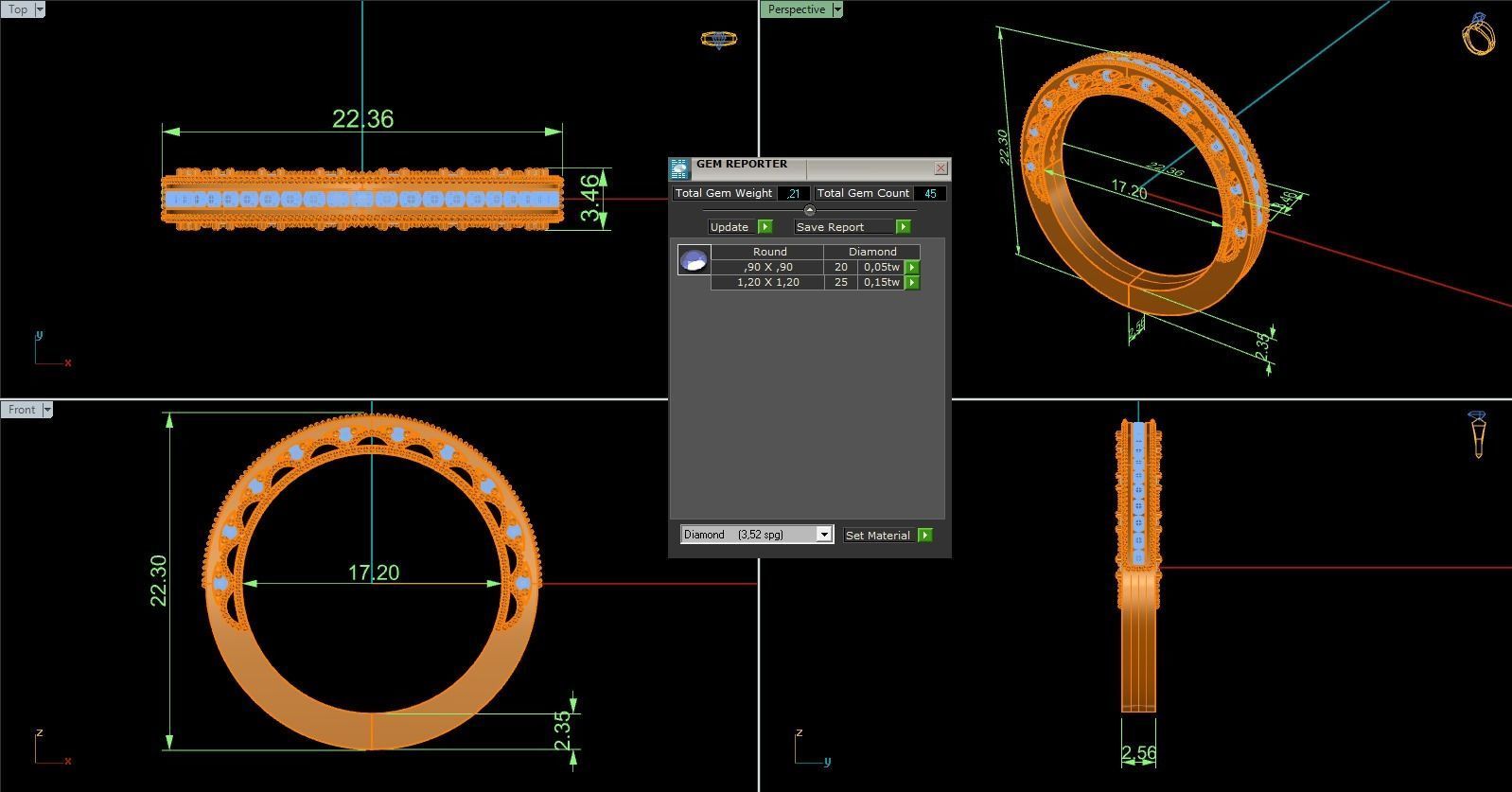 Band Ring 174 3D print model_4