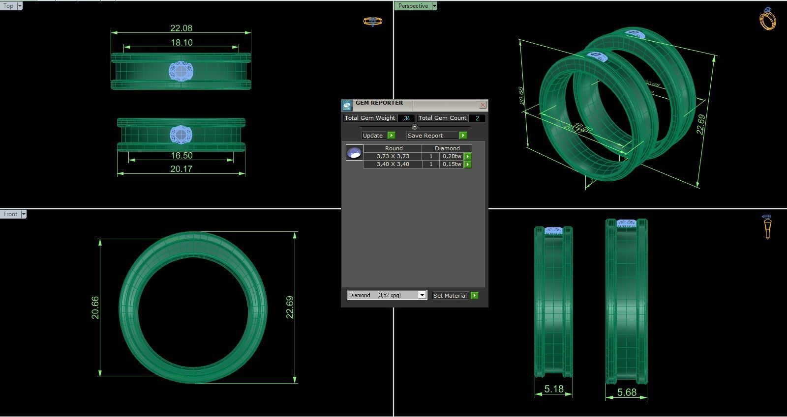 Band Ring 193 3D print model_6