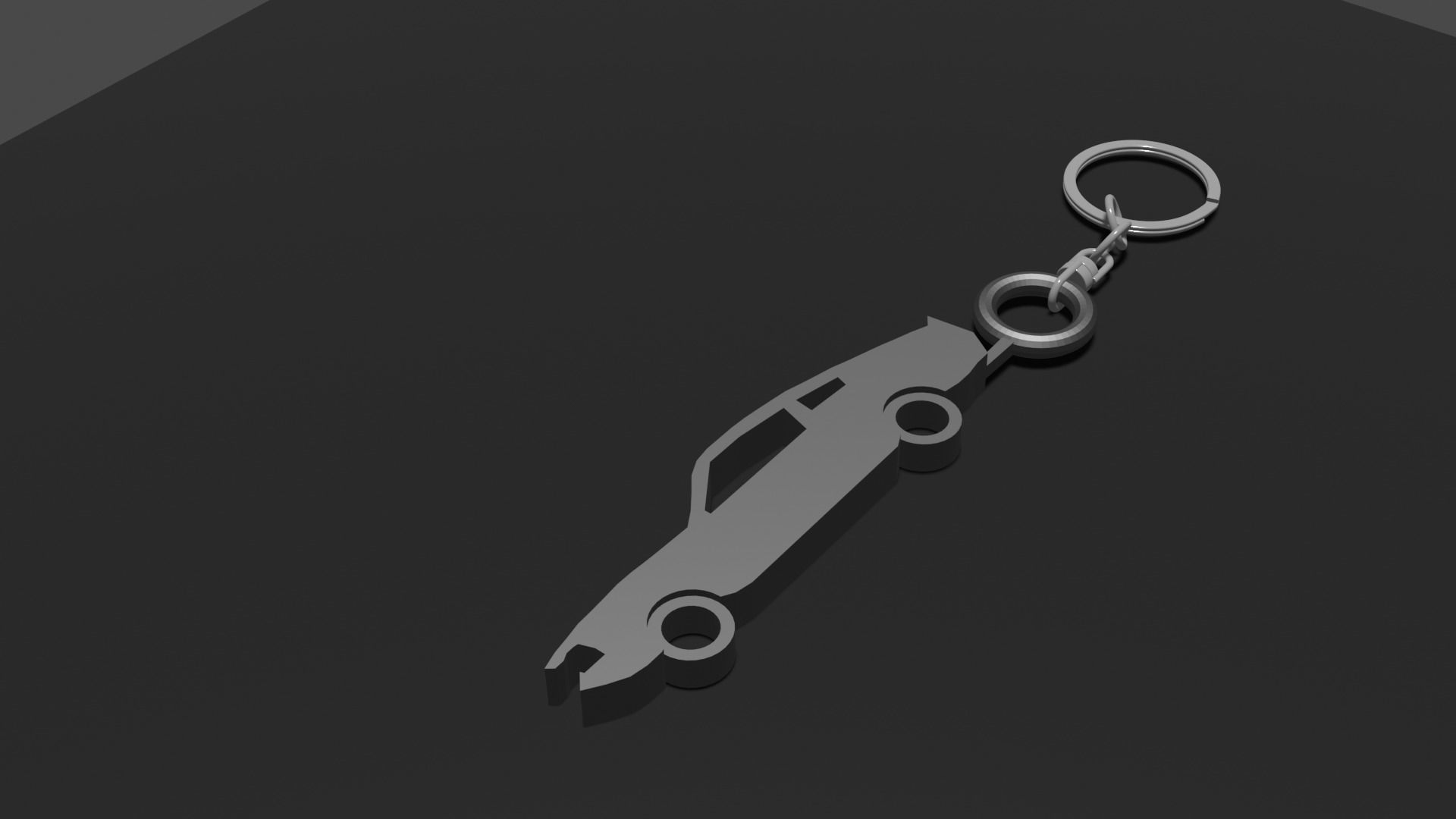 1967 Mustang Keyring-Keychain 3D print model_3