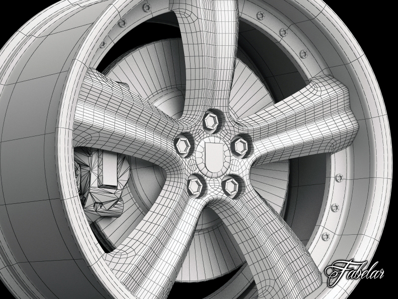 Artega GT rim 3D print model_3