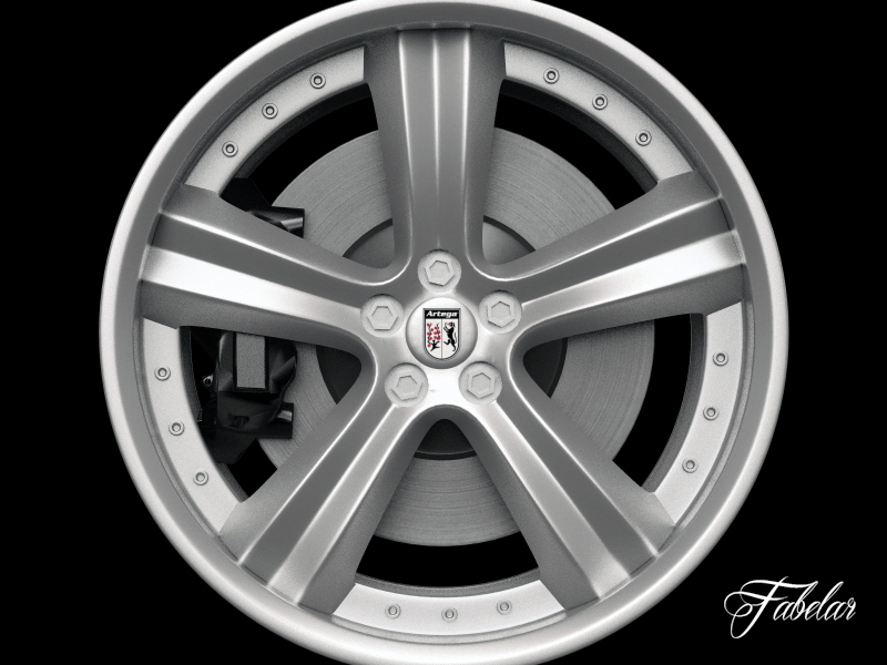 Artega GT rim 3D print model_2