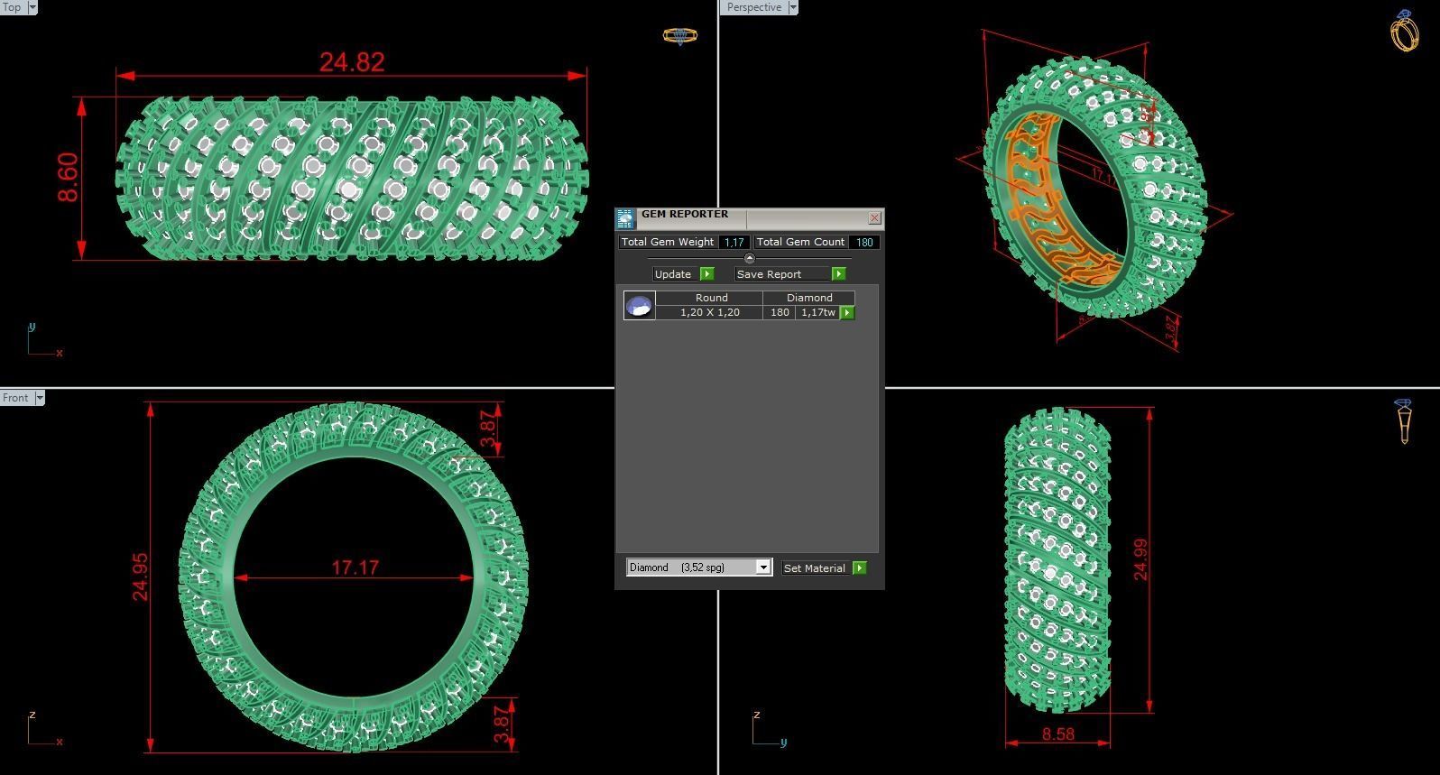 Band Ring 179 3D print model_5