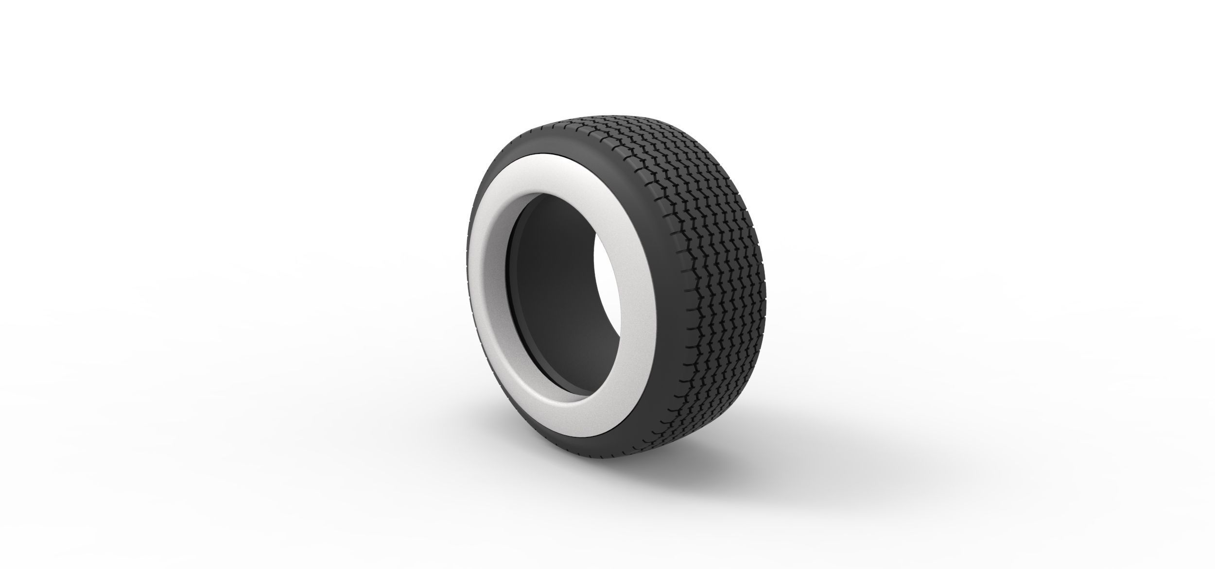 Dune buggy Whitewall rear tire Version 2 Scale 1 to 25 3D print model_6