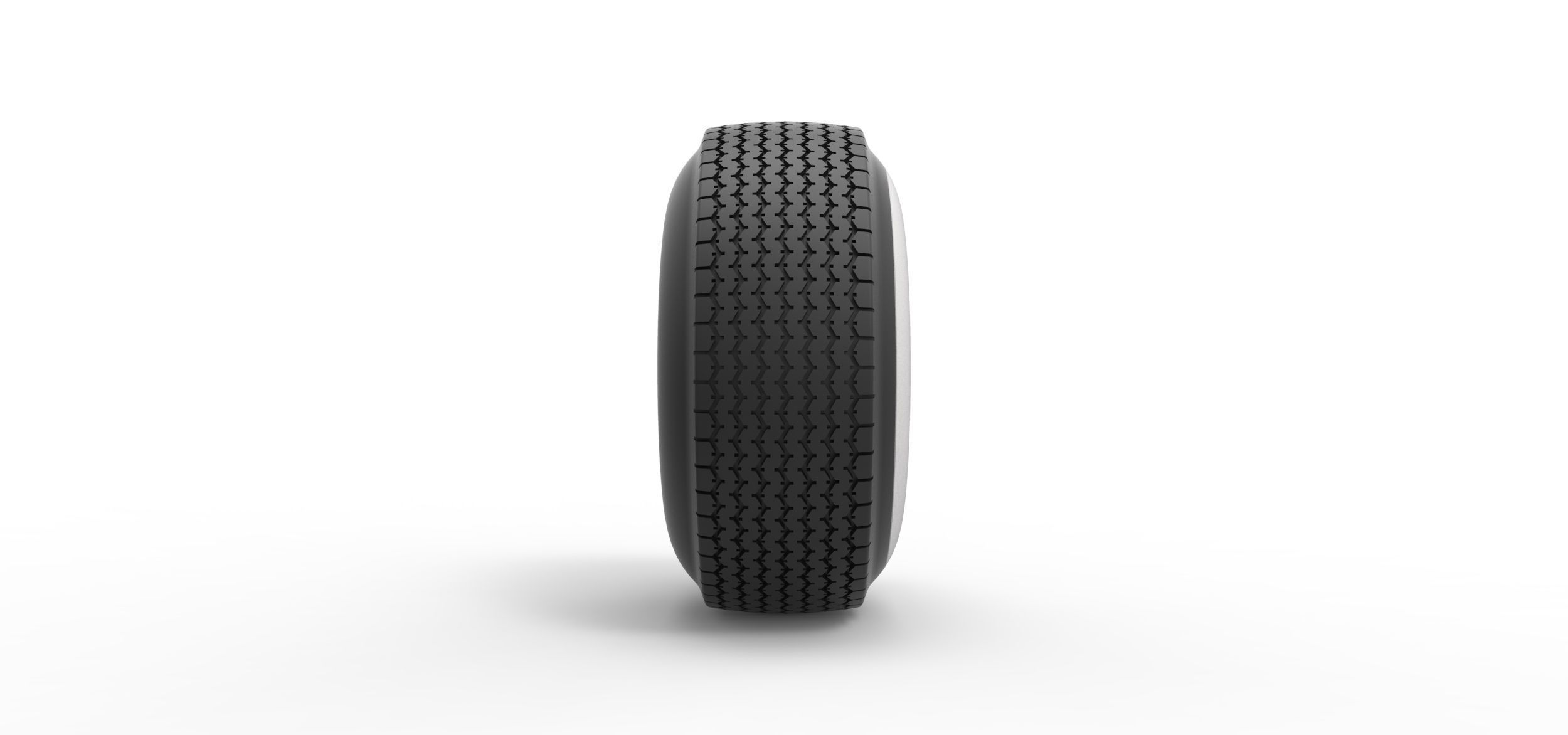 Dune buggy Whitewall rear tire Version 2 Scale 1 to 25 3D print model_3