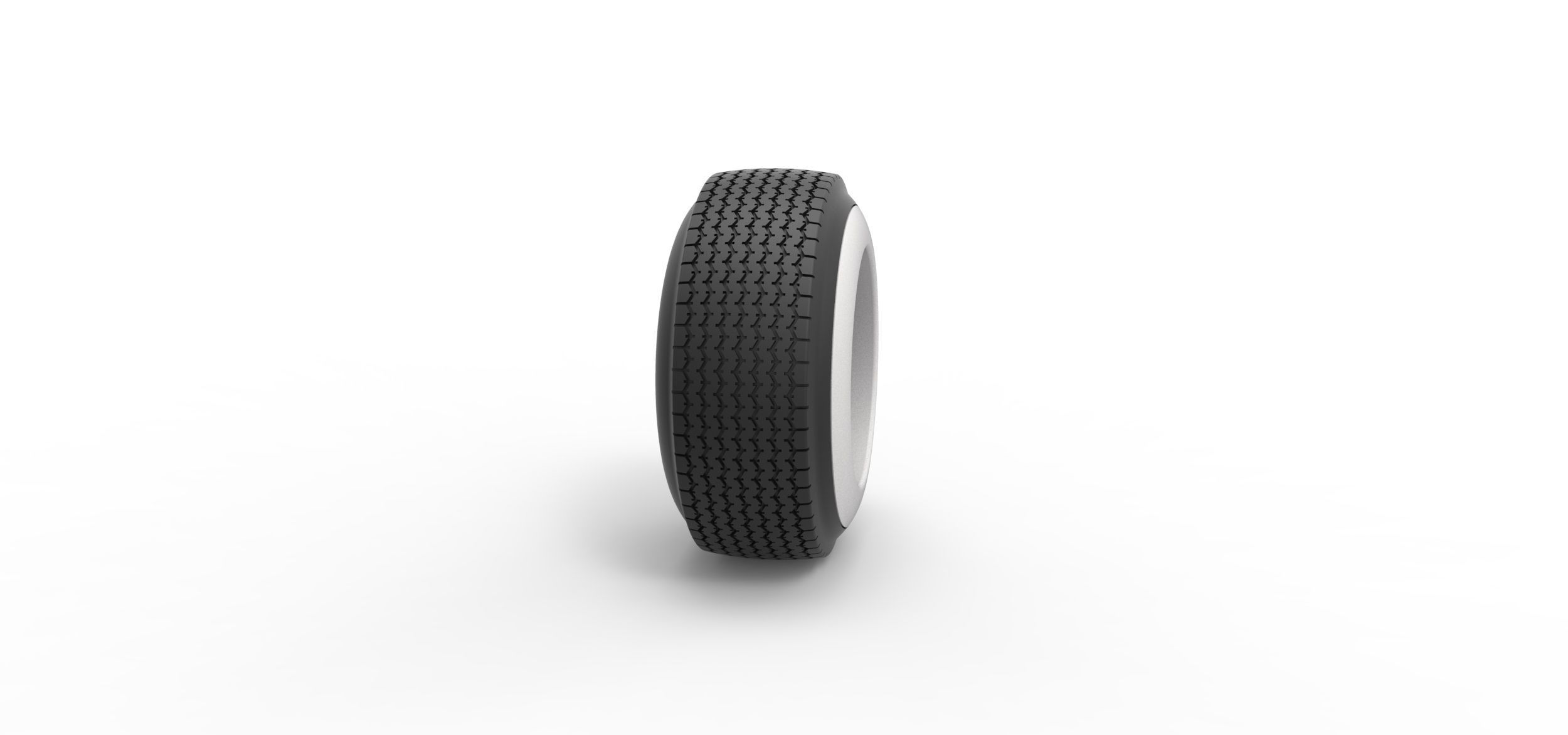Dune buggy Whitewall rear tire Version 2 Scale 1 to 25 3D print model_2