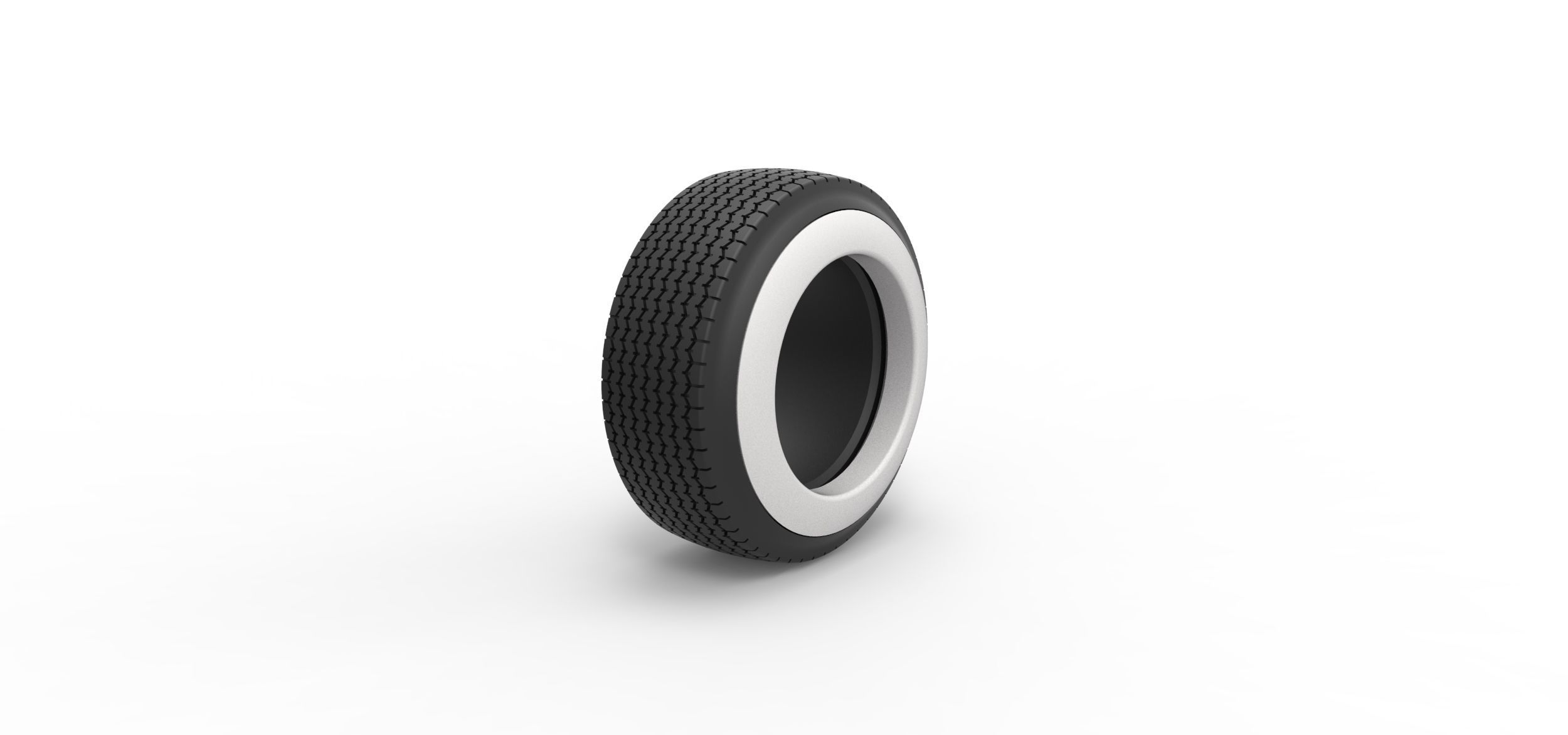 Dune buggy Whitewall rear tire Version 2 Scale 1 to 25 3D print model_1