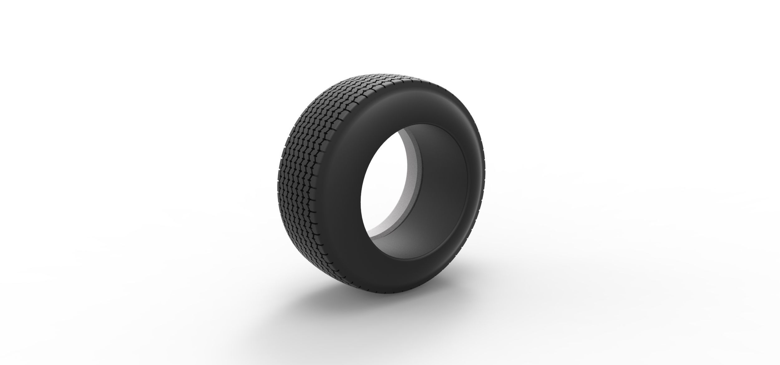 Dune buggy Whitewall rear tire Version 2 Scale 1 to 25 3D print model_7