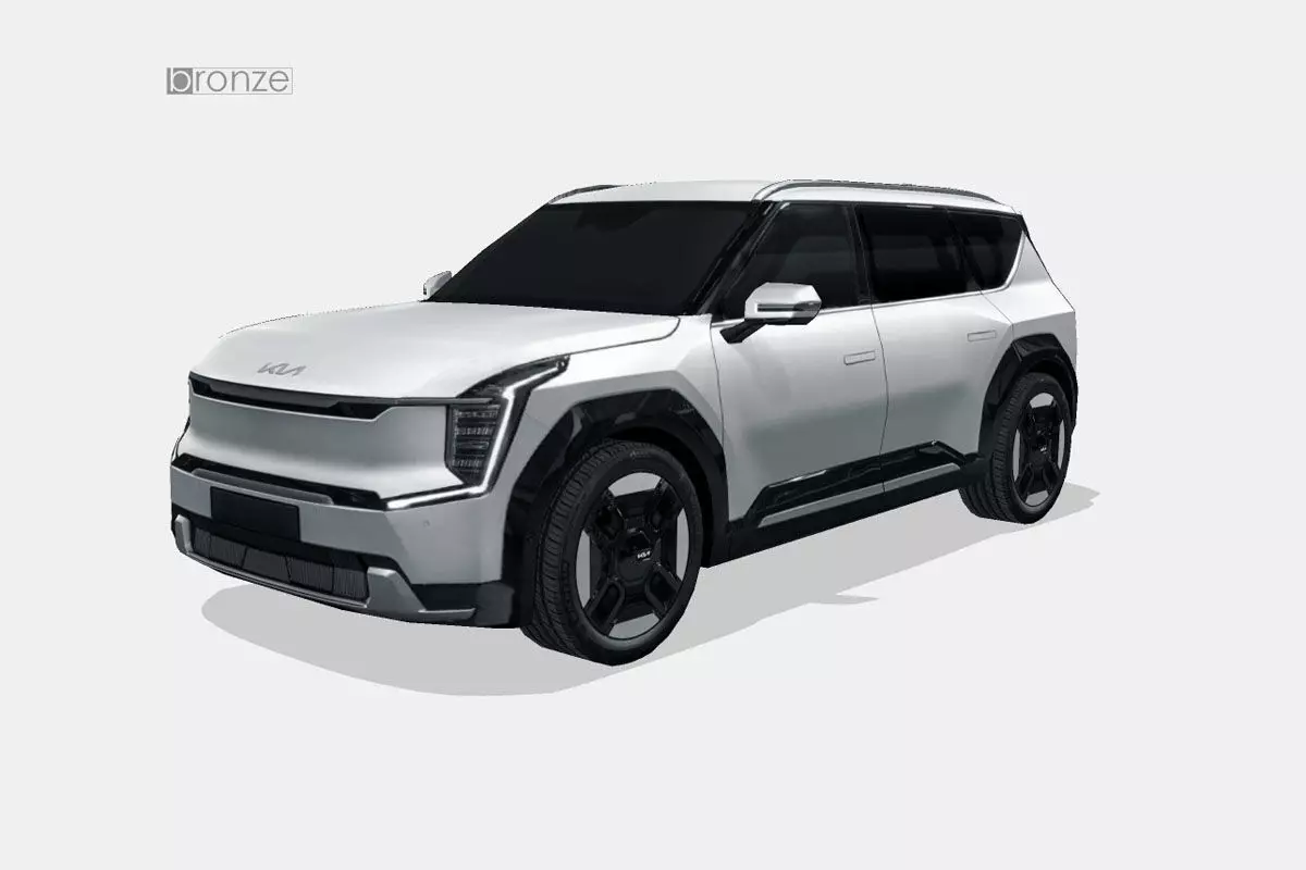 Kia EV9 2024 Low-poly 3D model_0