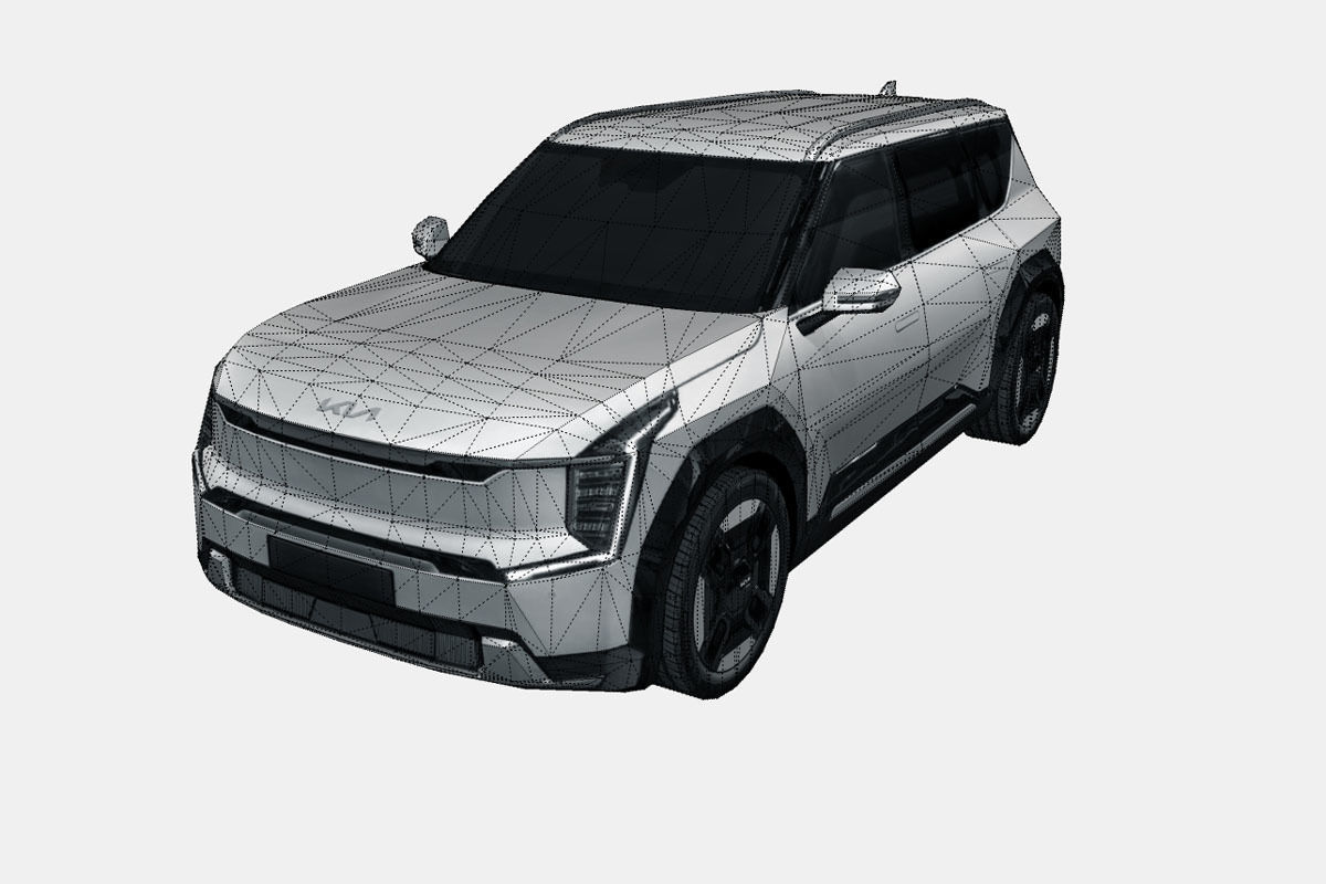 Kia EV9 2024 Low-poly 3D model_16
