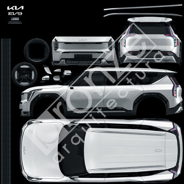 Kia EV9 2024 Low-poly 3D model_22