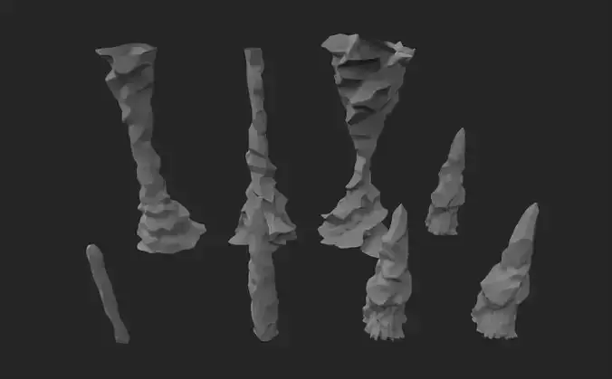 Stylized Stalagmites 