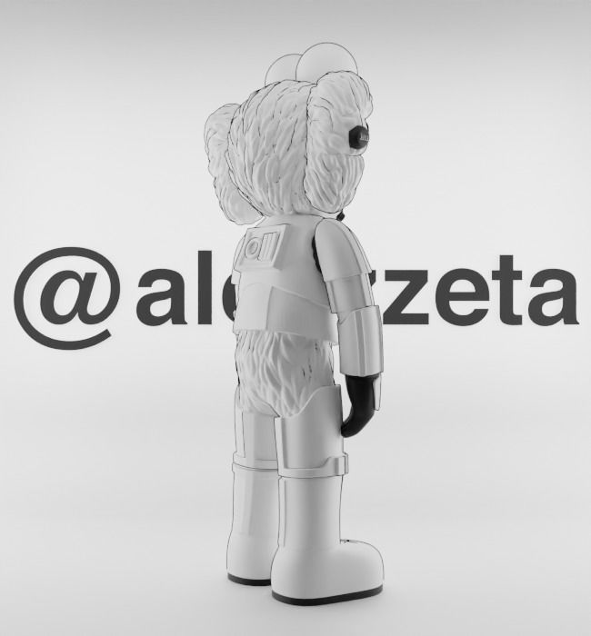 Kaws BFF Stormtrooper Textured Low-poly 3D model_24