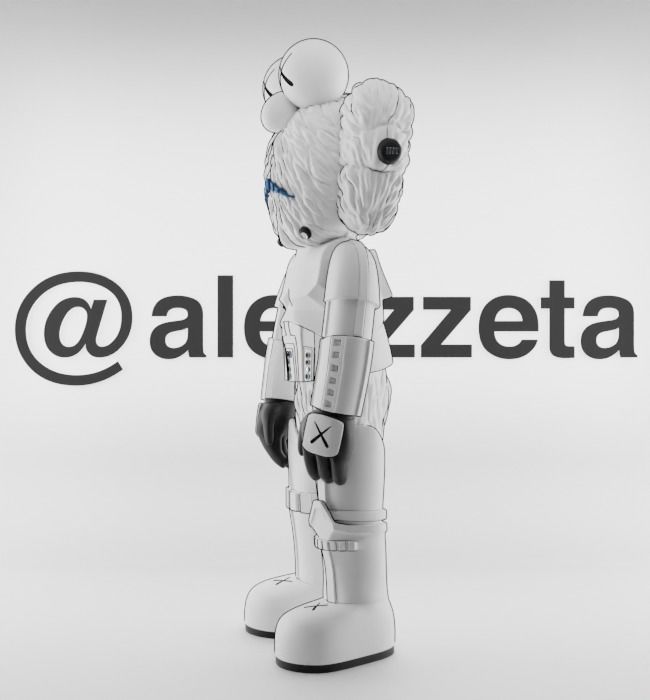 Kaws BFF Stormtrooper Textured Low-poly 3D model_8