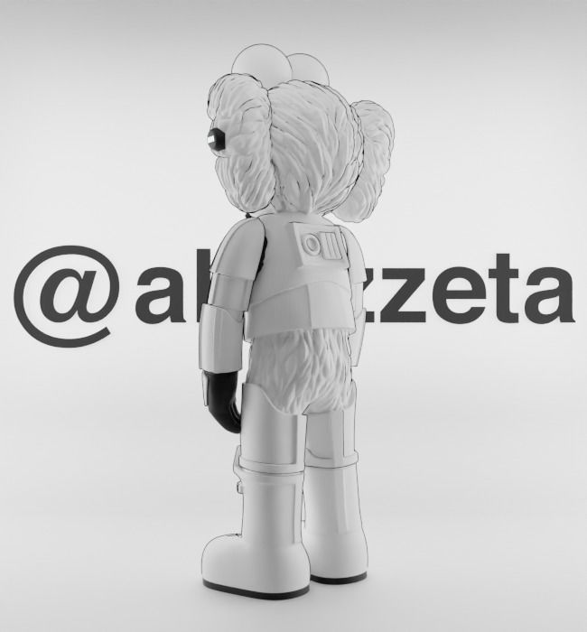 Kaws BFF Stormtrooper Textured Low-poly 3D model_15