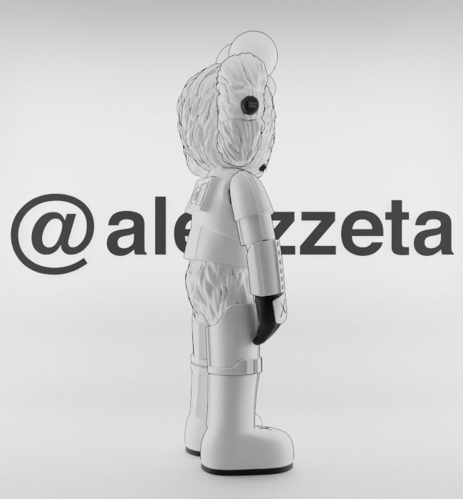 Kaws BFF Stormtrooper Textured Low-poly 3D model_26