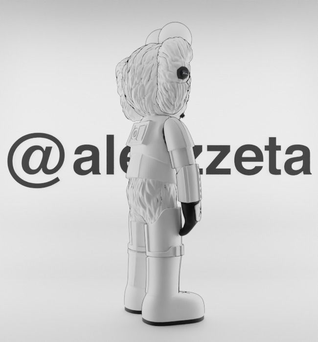 Kaws BFF Stormtrooper Textured Low-poly 3D model_25