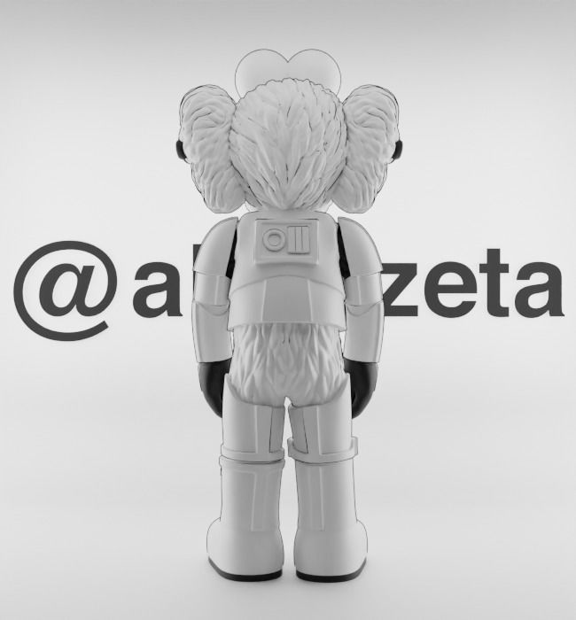 Kaws BFF Stormtrooper Textured Low-poly 3D model_19