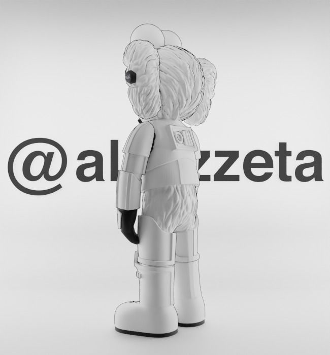 Kaws BFF Stormtrooper Textured Low-poly 3D model_14