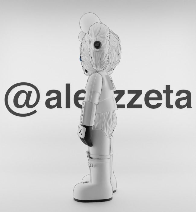 Kaws BFF Stormtrooper Textured Low-poly 3D model_11