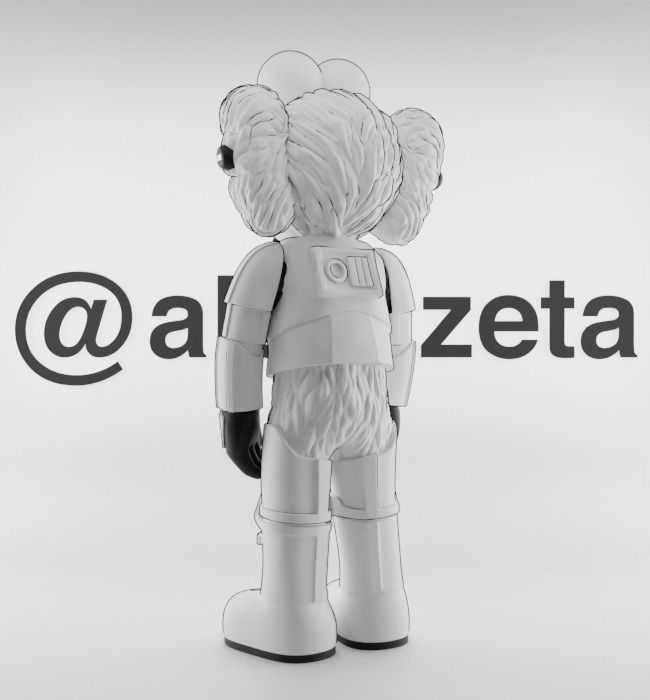 Kaws BFF Stormtrooper Textured Low-poly 3D model_16