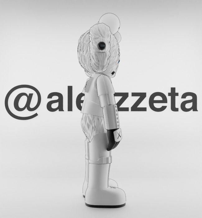 Kaws BFF Stormtrooper Textured Low-poly 3D model_27