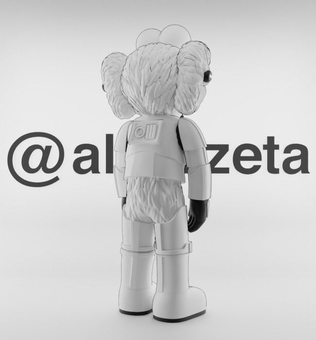 Kaws BFF Stormtrooper Textured Low-poly 3D model_22