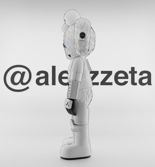 Kaws BFF Stormtrooper Textured Low-poly 3D model_10