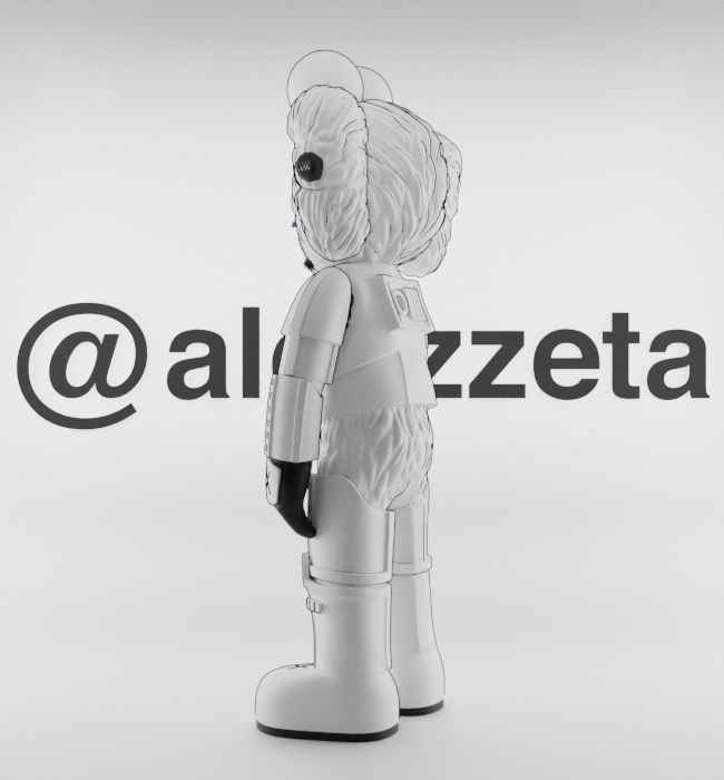 Kaws BFF Stormtrooper Textured Low-poly 3D model_13