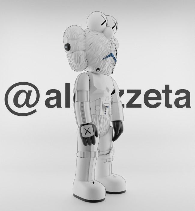Kaws BFF Stormtrooper Textured Low-poly 3D model_32