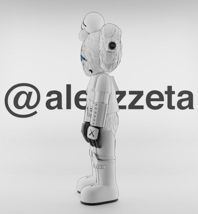 Kaws BFF Stormtrooper Textured Low-poly 3D model_9