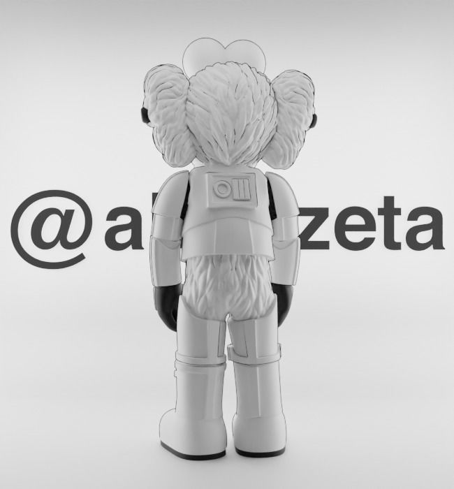 Kaws BFF Stormtrooper Textured Low-poly 3D model_18
