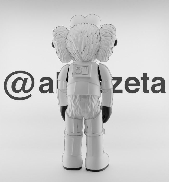 Kaws BFF Stormtrooper Textured Low-poly 3D model_20