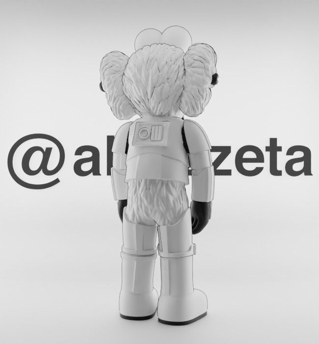 Kaws BFF Stormtrooper Textured Low-poly 3D model_21